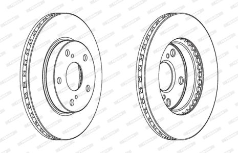 Диск тормозной TOYOTA COROLLA, TOYOTA AURIS, FERODO (DDF1789C)