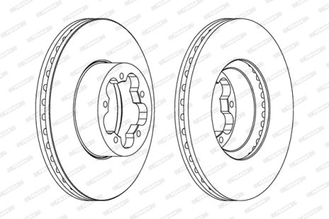 Диск тормозной FORD TRANSIT, FERODO (DDF1554)