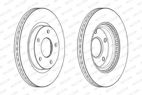 Диск гальмівний NISSAN PULSAR, NISSAN JUKE, NISSAN BLUEBIRD, FERODO (DDF2100C)