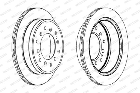 Диск тормозной LEXUS GX, TOYOTA FJ, TOYOTA 4, FERODO (DDF1743C)