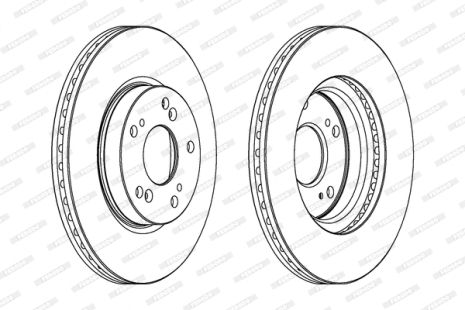 Диск тормозной HONDA CIVIC, HONDA FR-V, HONDA STREAM, FERODO (DDF1539C)