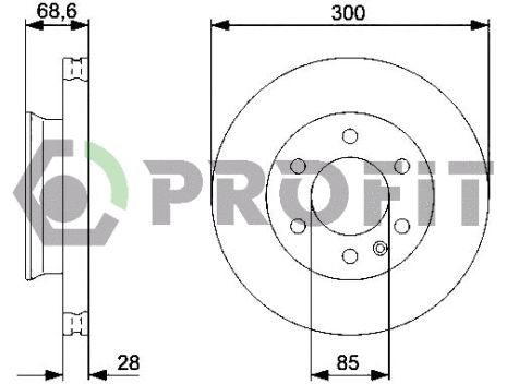 Диск тормозной MERCEDES-BENZ SPRINTER, VW CRAFTER, PROFIT (50100310)