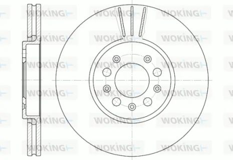 Диск гальмівний SEAT TOLEDO, VW POLO, SKODA FABIA, WOKING (D654410)