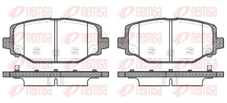 Комплект тормозных колодок, дисковый тормоз LANCIA VOYAGER, FIAT FREEMONT, REMSA (148304)