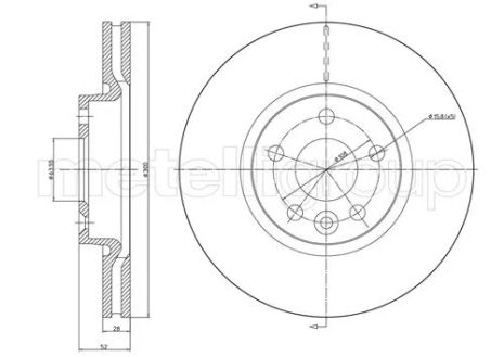 Диск тормозной VOLVO ASIA, LAND ROVER, FORD MONDEO, METELLI (230896C)