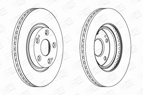 Диск тормозной TOYOTA COROLLA, TOYOTA AURIS, TOYOTA AVENSIS, CHAMPION (562430CH)