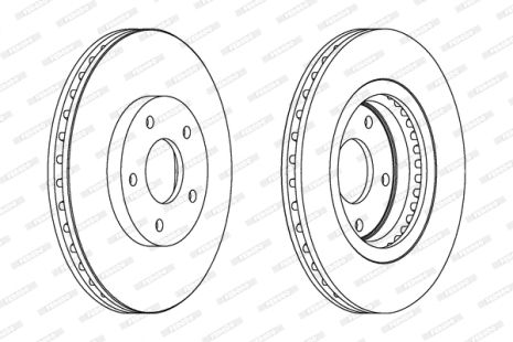 Диск тормозной RENAULT KOLEOS, NISSAN X-TRAIL, FERODO (DDF1589)