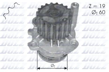 Водяний насос, насос Skoda Fabia, Audi A2, VW Polo, Dolz (A196)