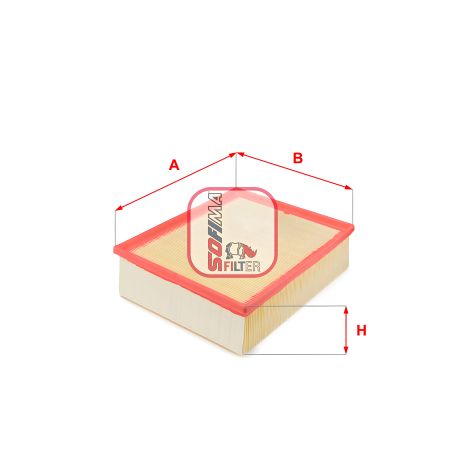 Повітряний фільтр для SEAT EXEO, AUDI A4, SOFIMA (S5302A)