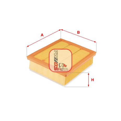 Воздушный фильтр для FIAT 500X, JEEP COMPASS, JEEP RENEGADE, SOFIMA (S3677A) Воздушный фильтр для FIAT 500X, JEEP COMPASS, JEEP RENEGADE, SOFIMA (S3677A)