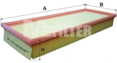 Фільтр повітряний AUDI A6, AUDI V8, AUDI 100, M-FILTER (K438)