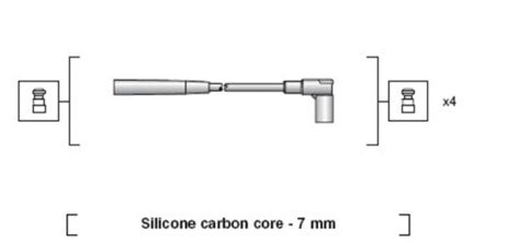 Комплект проводов зажигания LADA NIVA, MAGNETIMARELLI (941318111236)
