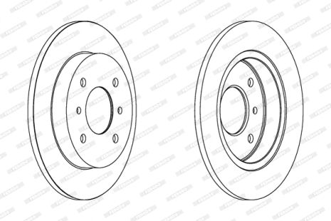 Диск гальмівний NISSAN ALMERA, NISSAN PRIMERA, FERODO (DDF267)