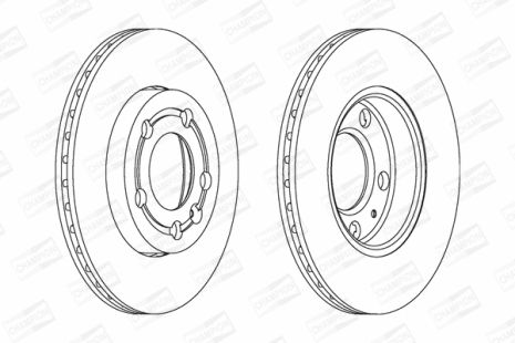 Диск тормозной VW FOX, SKODA ROOMSTER, SKODA FABIA, CHAMPION (562307CH)