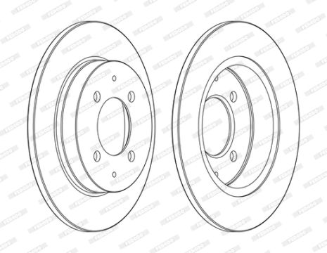 Диск гальмівний MITSUBISHI COLT, SMART FORFOUR, FERODO (DDF1622C)