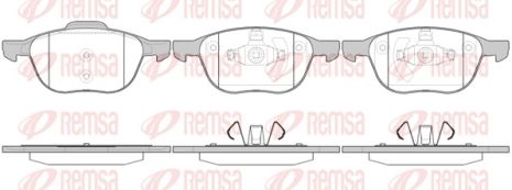 Комплект тормозных колодок, дисковый тормоз FORD (CHANGAN), MAZDA 5, REMSA (108200)