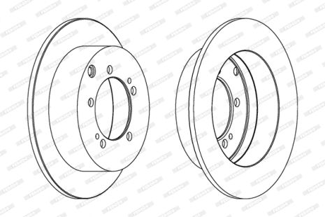 Диск гальмівний CHRYSLER SEBRING, MITSUBISHI OUTLANDER, MITSUBISHI ECLIPSE, FERODO (DDF1410)
