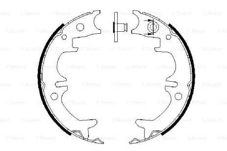 Комплект тормозных колодок, стояночный тормоз LEXUS ES, TOYOTA CAMRY, BOSCH (0986487680)