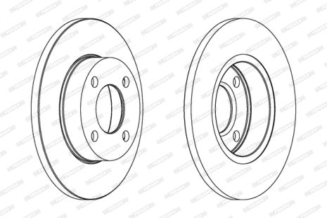 Диск тормозной AUDI 100, AUDI 80, AUDI 90, FERODO (DDF048)