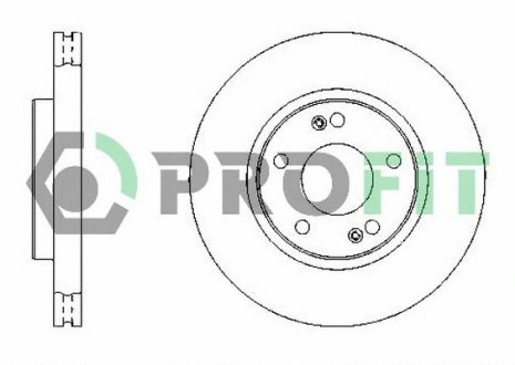 Диск гальмівний KIA VENGA, HYUNDAI i30, HYUNDAI TUCSON, PROFIT (50101300)