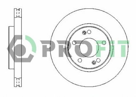 Диск тормозной KIA VENGA, HYUNDAI i30, HYUNDAI TUCSON, PROFIT (50101300)