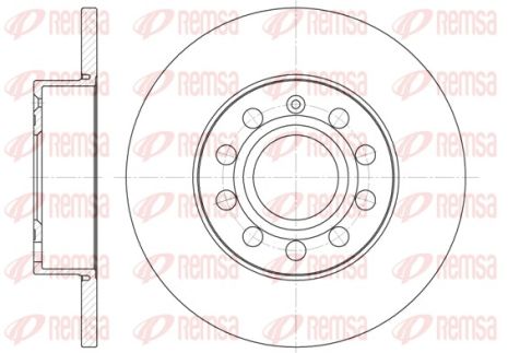 Диск гальмівний MERCEDES-BENZ B-CLASS, SKODA SUPERB, SEAT ALTEA, REMSA (665000)