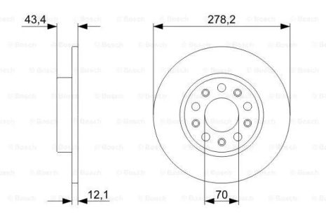 Диск гальмівний JEEP RENEGADE, FIAT 500X, ALFA ROMEO, BOSCH (0986479292)