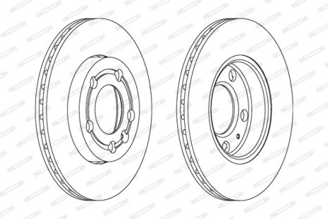 Диск тормозной VW FOX, SKODA ROOMSTER, SKODA FABIA, FERODO (DDF1164)