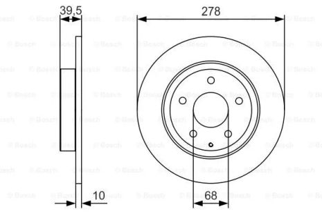 Диск тормозной MAZDA 6, BOSCH (0986479C22)