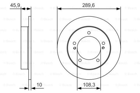 Диск тормозной SUZUKI JIMNY, BOSCH (0986479B09)