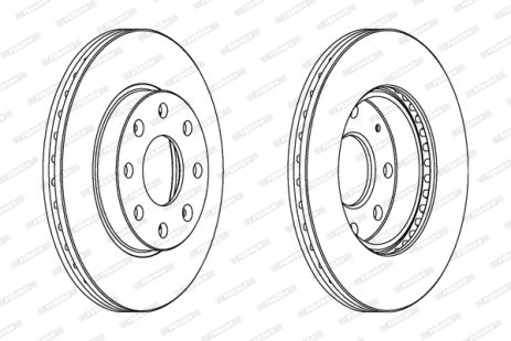 Диск гальмівний CHEVROLET AVEO, DODGE NEON, OPEL ASTRA, FERODO (DDF1279C)