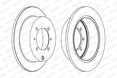 Диск гальмівний HYUNDAI SANTAMO, KIA JOICE, MITSUBISHI LANCER, FERODO (DDF1141)
