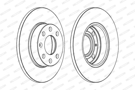 Диск тормозной BEDFORD ASTRA, OPEL KADETT, OPEL CORSA, FERODO (DDF104)