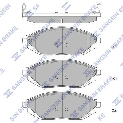 Комплект гальмівних колодок, дискове гальмо HOLDEN BARINA, CHEVROLET SPARK, HI-Q (SP1392)