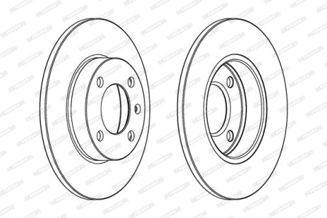 Диск гальмівний SEAT CORDOBA, AUDI 80, VW POLO, FERODO (DDF042)