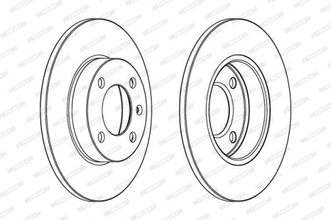 Диск гальмівний SEAT CORDOBA, AUDI 80, VW POLO, FERODO (DDF042)