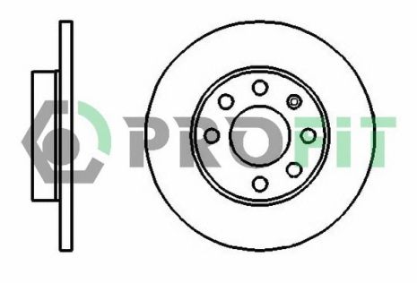 Диск гальмівний OPEL CORSA, OPEL ASTRA, OPEL KADETT, PROFIT (50100116)