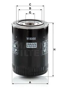 Фільтр оливи MITSUBISHI L 200, MANN-FILTER (W9066)