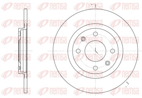 Диск тормозной CITROËN BX, PEUGEOT 405, PEUGEOT 305, REMSA (624101)
