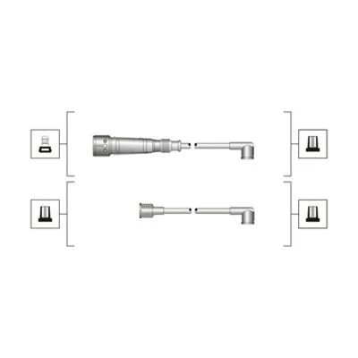 Комплект проводів запалювання VW CADDY, SEAT TOLEDO, MAGNETIMARELLI (941319170004)