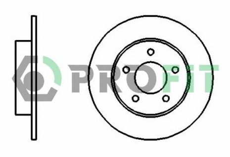 Диск гальмівний NISSAN PRIMERA, NISSAN ALMERA, PROFIT (50101383)