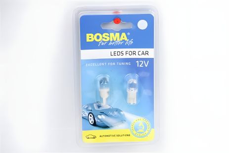 Автолампа T10 LED 12V 1XSTANDARD, LED WHITE INDUSTRIAL BOSMA (2441I)