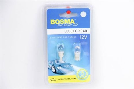 Автолампа T10 LED 12V 1XSTANDARD LED WHITE INDUSTRIAL, BOSMA (2441I)