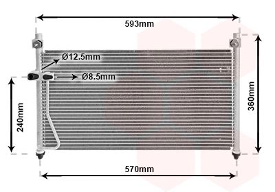 Радиатор, конденсор кондиционера MAZDA 626, Van Wezel (27005126)