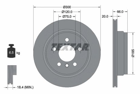 Диск тормозной BMW 4, BMW 3, TEXTAR (92239703)