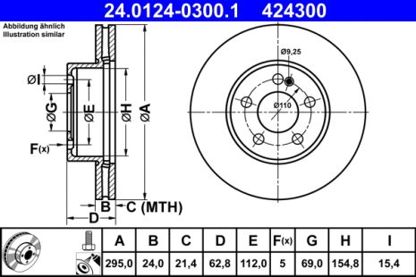 Диск тормозной MERCEDES-BENZ C-CLASS, ATE (24012403001)