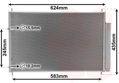 Радіатор, конденсор кондиціонера TOYOTA AURIS, Van Wezel (53005405)