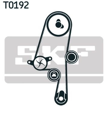 Помпа + комплект ременя ГРМ VOLVO V40, SKF (VKMC06220)