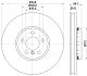 Диск гальмівний BMW 5, BMW 6, BMW 7, HELLA PAGID (8DD355119261)