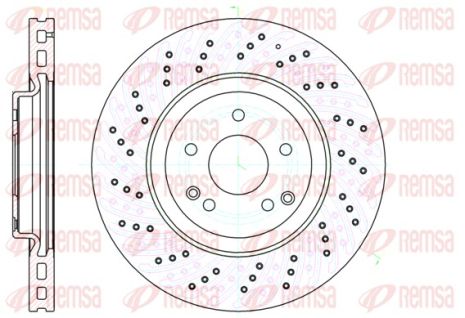 Диск гальмівний MERCEDES-BENZ CLC-CLASS, MERCEDES-BENZ SLK, MERCEDES-BENZ CLK, REMSA (6113810)